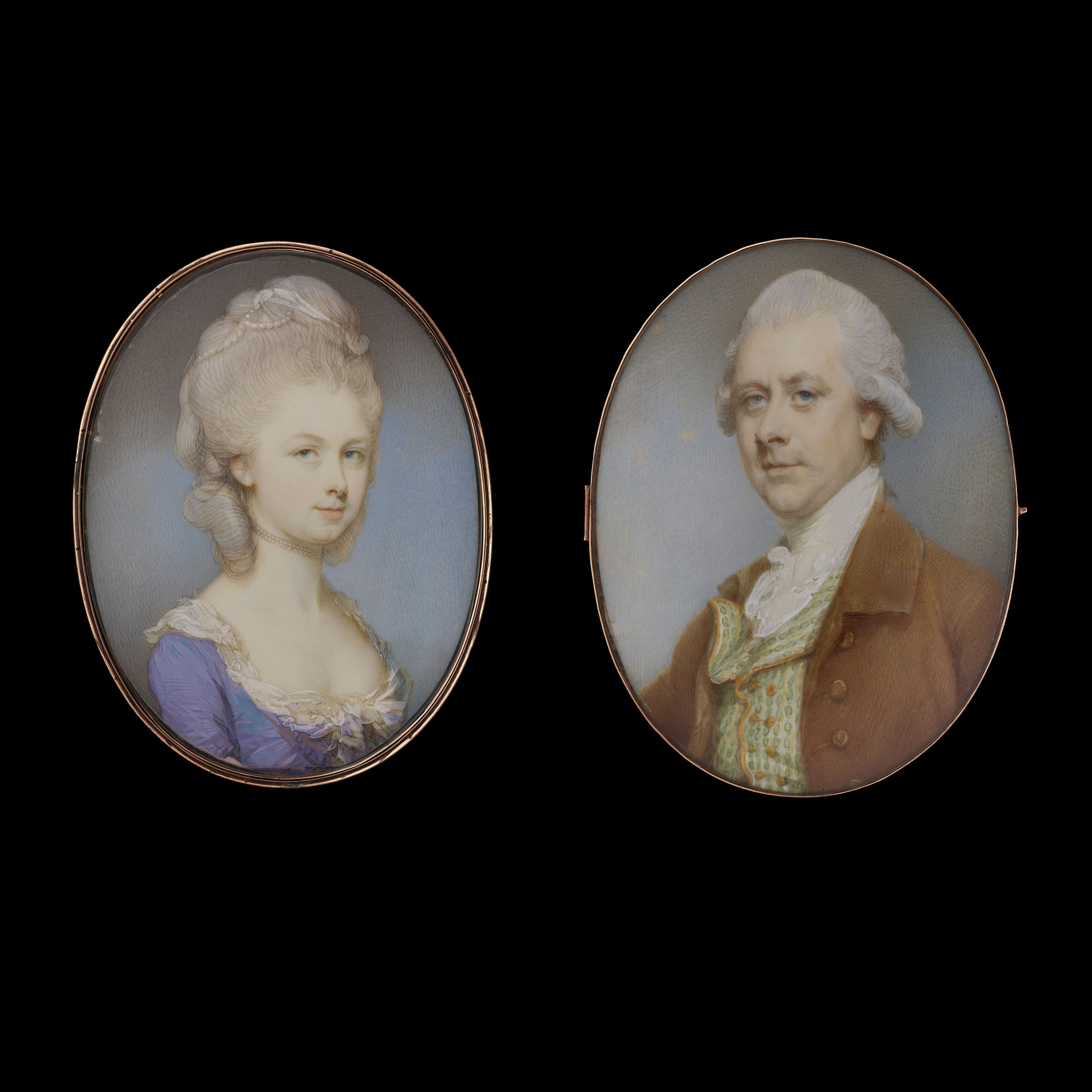 A pair of portraits, probably husband and wife; circa 1779